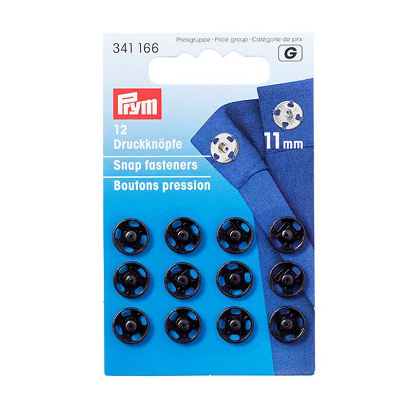 Tryckknappar i mässing att sy på [12 Stk | Ø11 mm] | PRYM,  image number 1
