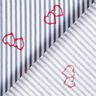 Poplin Stretch ränder och hjärtan – vit/indigo,  thumbnail number 4