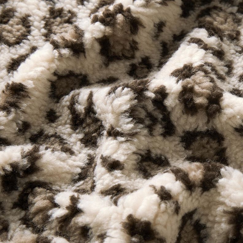 Teddyplysch leopardmönster – ljusbeige/dyn, image number 6