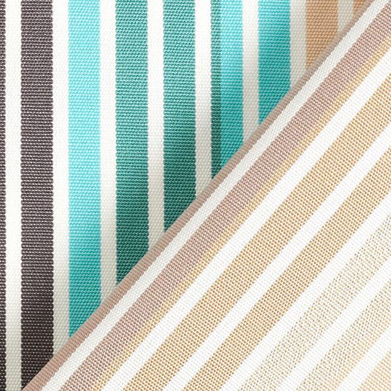 Outdoortyg Canvas ränder färggradient – turkos/grått,  image number 5