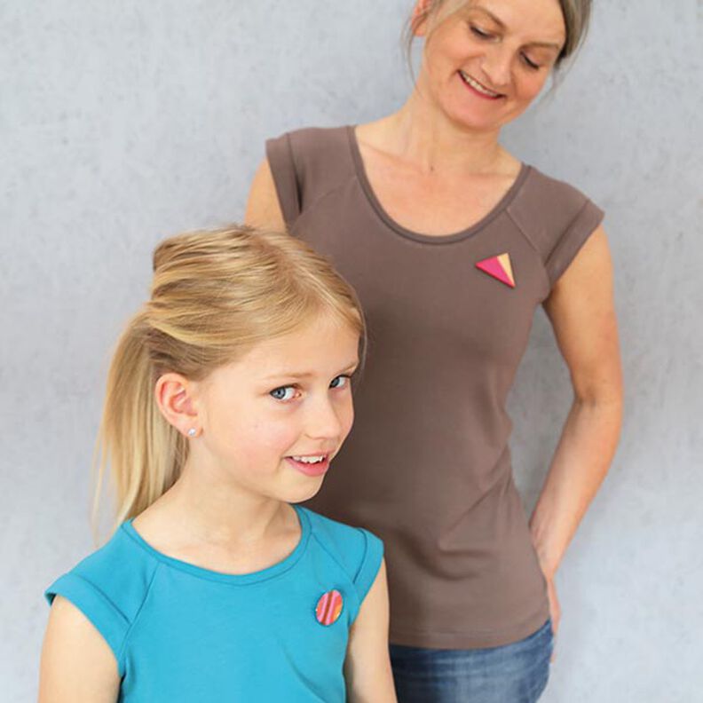 FRAU JOSY - linne med raglansöm och uppvikning på axlarna, Studio Schnittreif | XS - XL,  image number 5