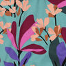 Viskostyg stretch Spring Garden | Nerida Hansen – aquablått/bordeauxrött,  thumbnail number 2