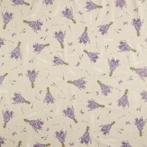 Behandlad bomull lavendelbukett – natur/lavender, 