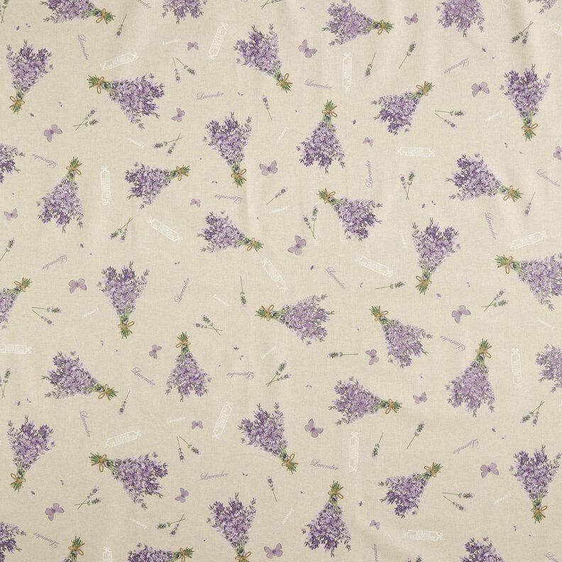 Behandlad bomull lavendelbukett – natur/lavender,  image number 1