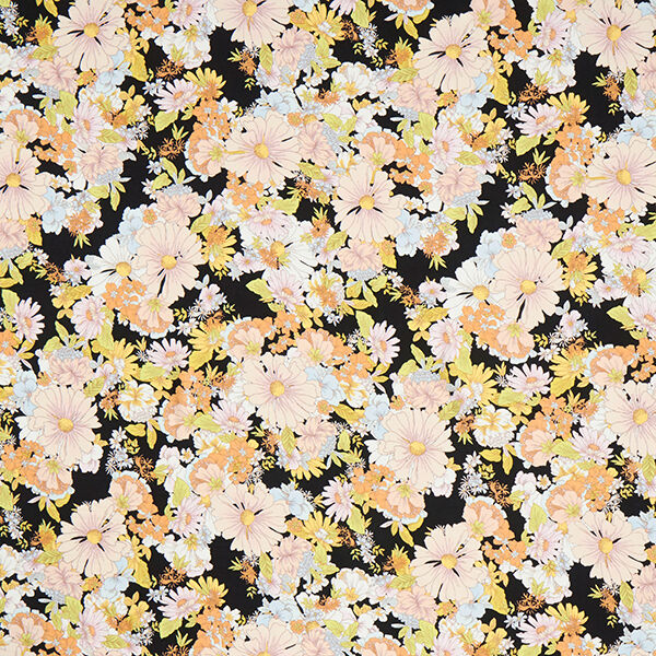 Viskostyg Uttrycksfulla blommor – svart,  image number 1