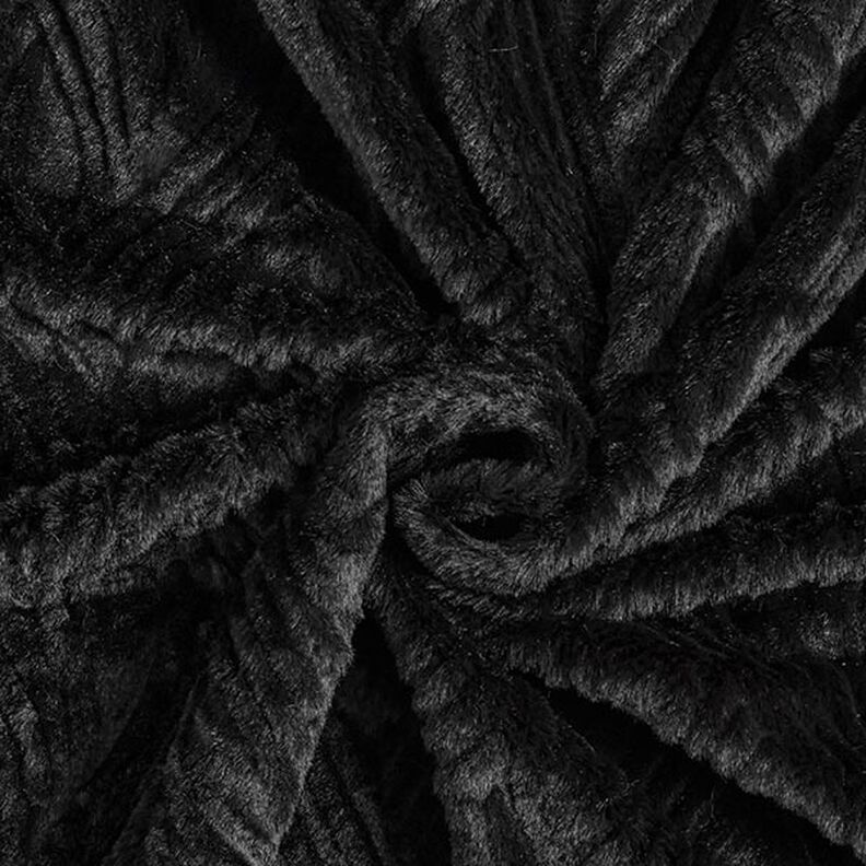 Fuskpäls Vågiga linjer – svart,  image number 3