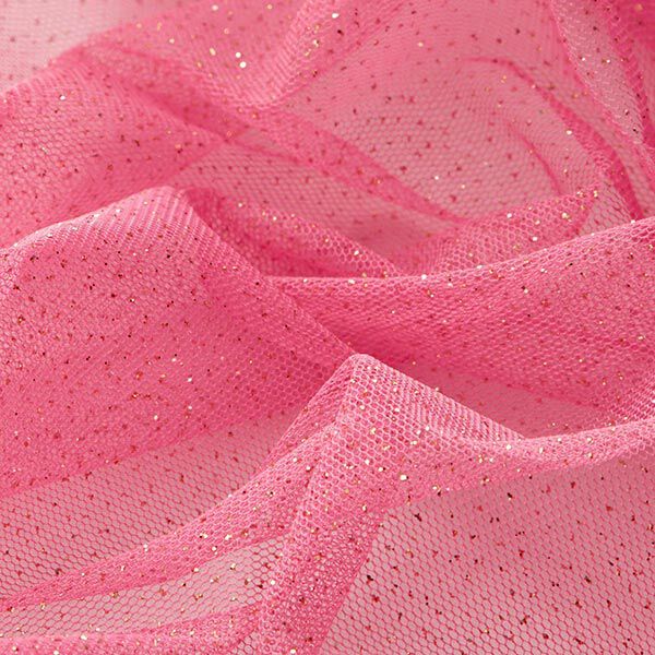 Glittrigt tylltyg Royal – pink/guld,  image number 3