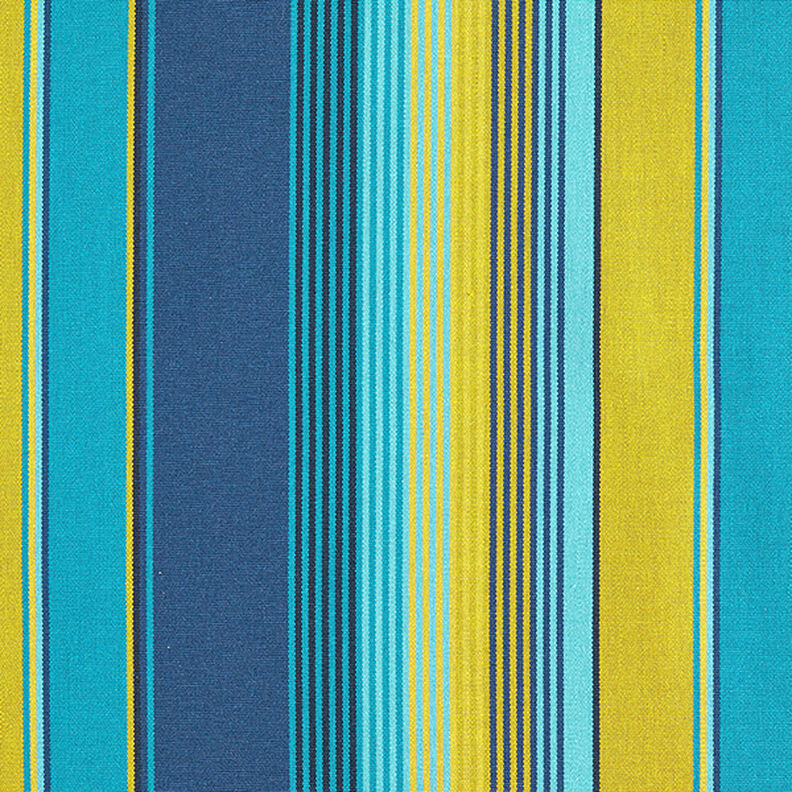 Outdoortyg Canvas Ränder – blå/senap,  image number 1