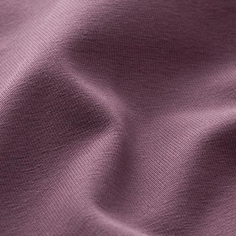 Bomullsjersey medium enfärgad – aubergine, image number 4