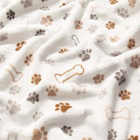 Mysfleece tassar och ben – elfenbensvit/mörk gråbrun, 