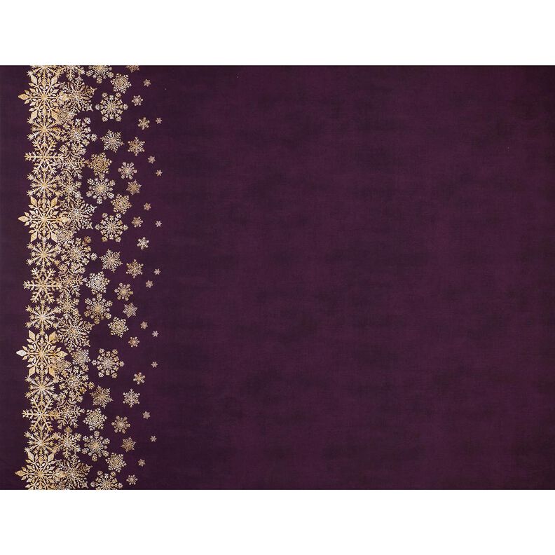 French Terry Sommarsweat isblommor Brodyrtyg | Glitzerpüppi – aubergine/gammalguld,  image number 1