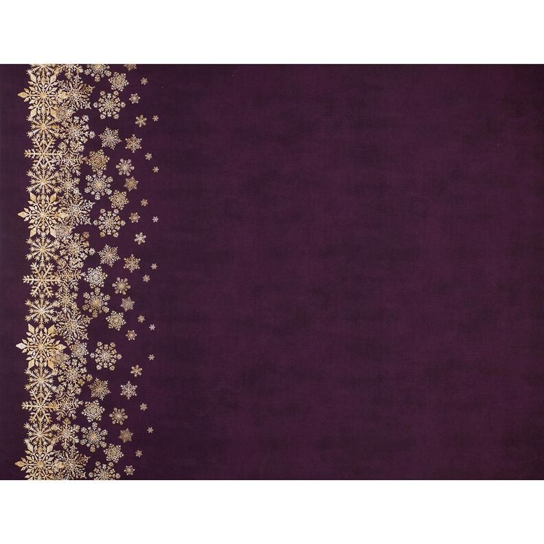 French Terry Sommarsweat isblommor Brodyrtyg | Glitzerpüppi – aubergine/gammalguld, image number 1
