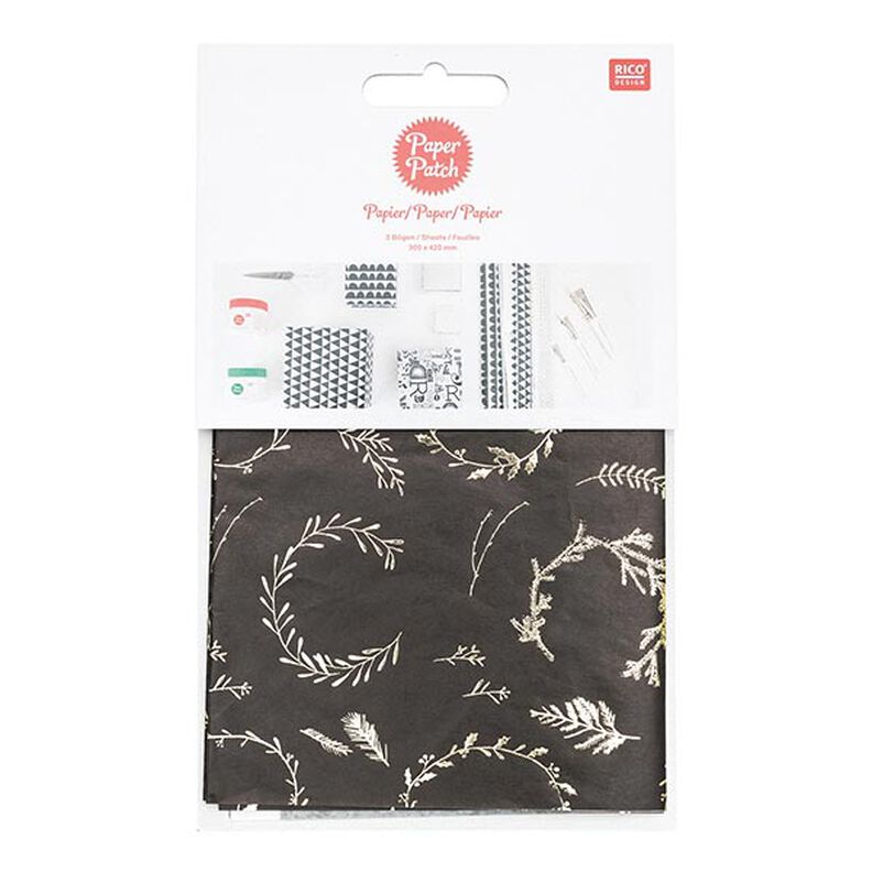 Paper Patch Set Kransar | Rico Design – svart,  image number 1