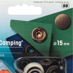 Tryckknappar sport & camping [Ø 15 mm] - gammalt guld metallisk| Prym, 