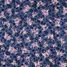 Stretch Satin Jacquard Blombuketter – marinblå,  thumbnail number 1
