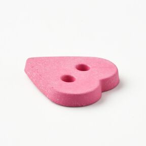 Hjärtknapp [Ø 15 mm] – pink, 