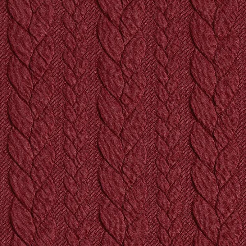 Jerseyjacquard Cloqué Flätat mönster – bordeauxrött,  image number 1