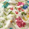 Dekorationstyg Halvpanama ängsblommor – natur/hallon,  thumbnail number 2