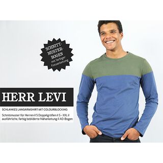 HERR LEVI Långärmad tröja med färgblock | Studio Schnittreif | S-XXL, 