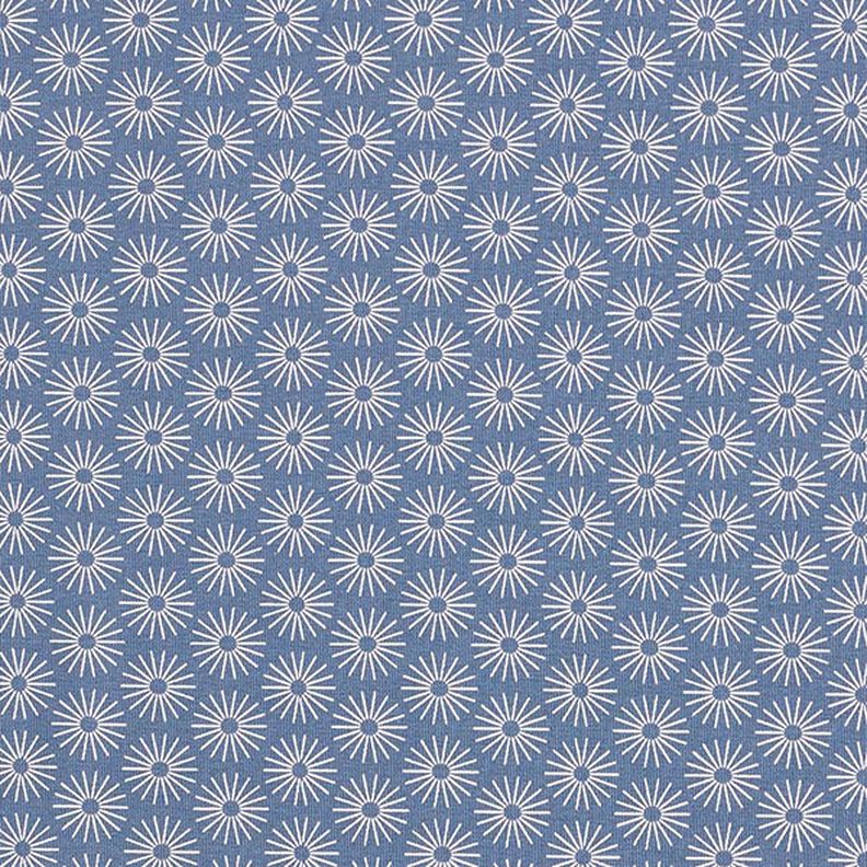 Bomullsjerseylysa blommor – jeansblå,  image number 1