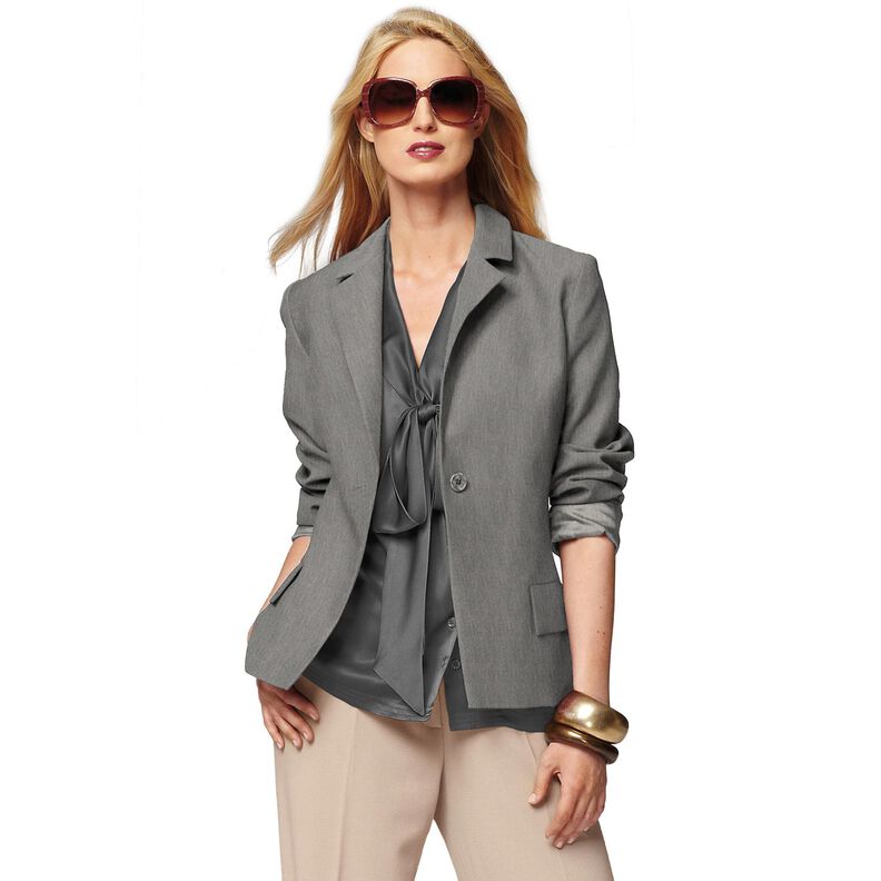 Bi-stretch gabardin – grått,  image number 6