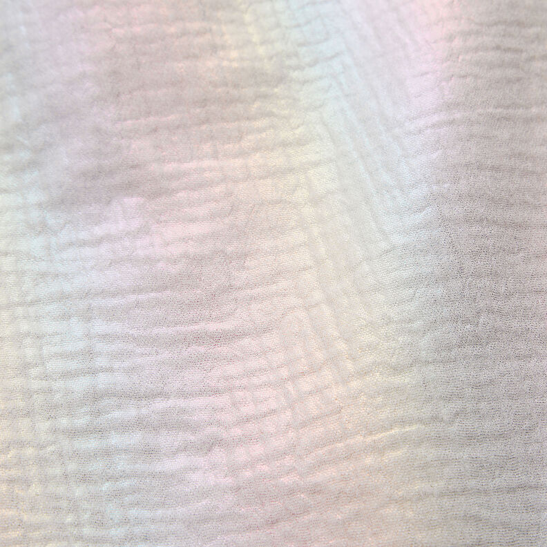 Muslin/Dubbel-krinkelväv Skimrande glitter Folietryck | by Poppy vit,  image number 3