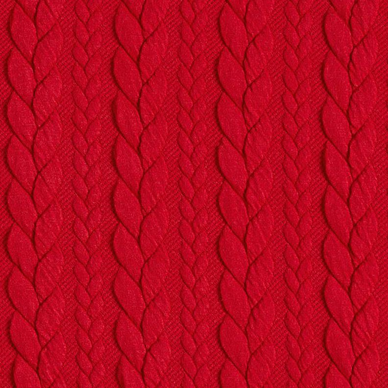 Jerseyjacquard Cloqué Flätat mönster – rött,  image number 1