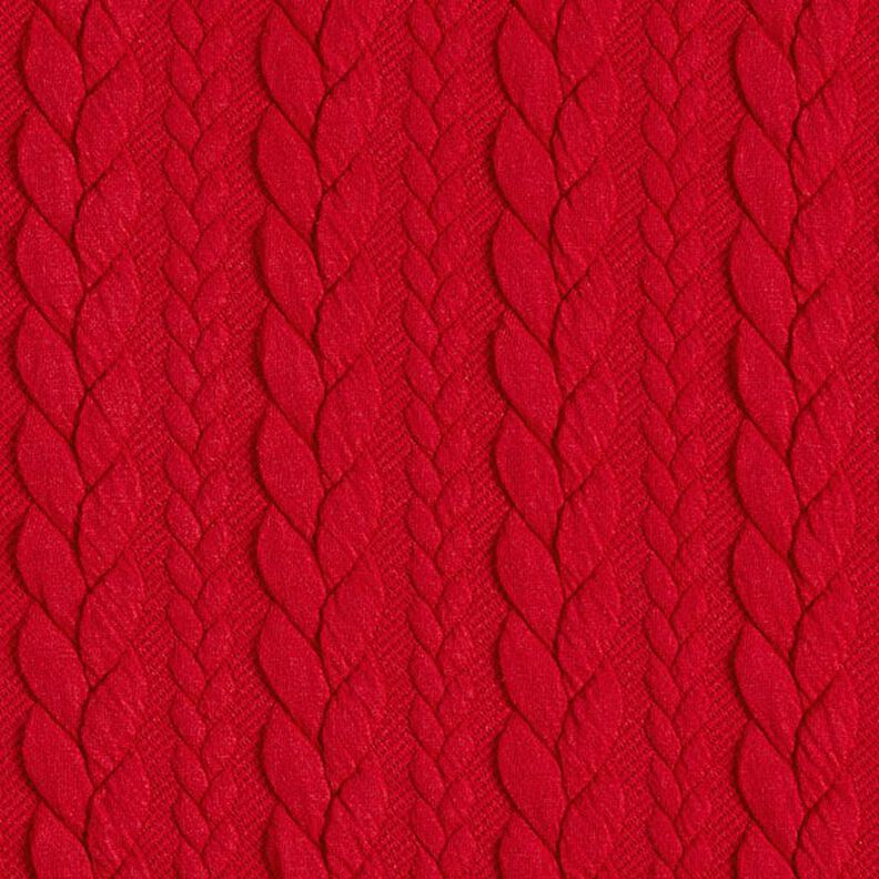 Jerseyjacquard Cloqué Flätat mönster – rött,  image number 1