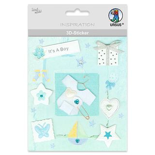 3D-klistermärke Baby Boy  – färgmix, 