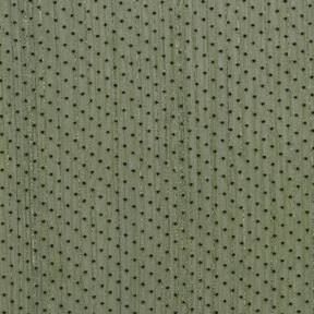 chiffong glitterränder och prickar – khaki, 