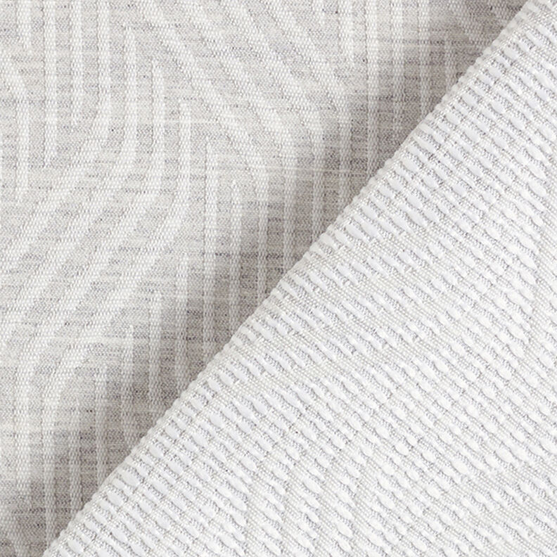 Dekorationstyg jacquard Vågiga linjer – ljusgrått, image number 4