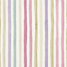 Dekorationstyg Halvpanama akvarellr&auml;nder &ndash; elfenbensvit/eukalyptus, 