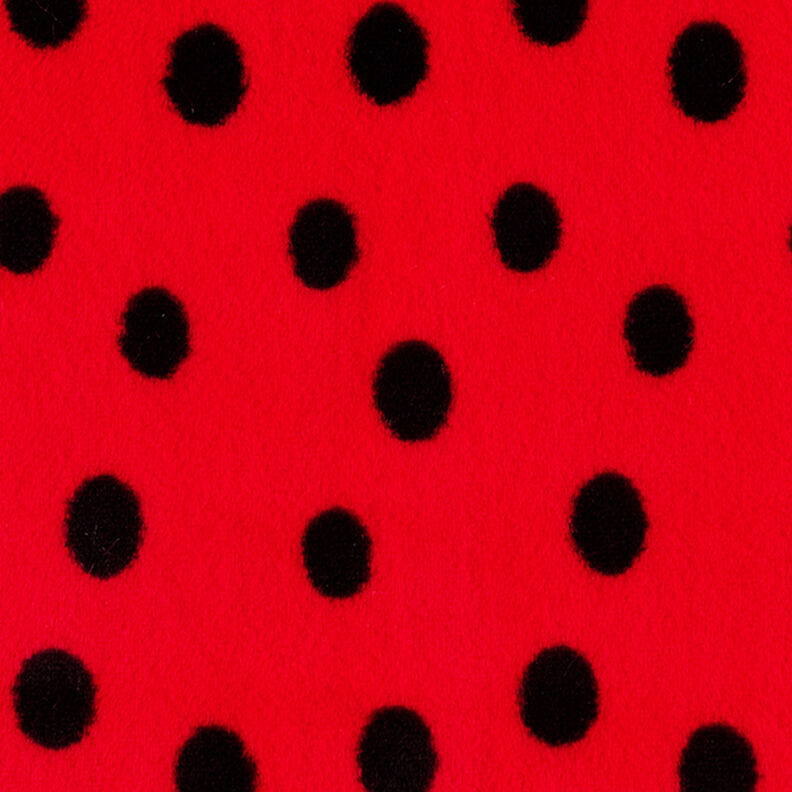 Fuskpäls Nyckelpiga-prickar – rött/svart,  image number 1