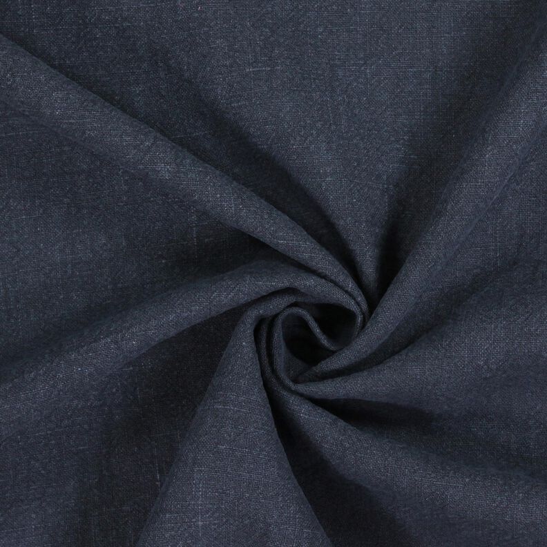 Linnetyg ramie mix stonewashed, kraftig kvalitet – nattblå,  image number 1
