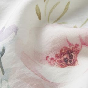 Voile Viskosmix Fina rosor – elfenbensvit/rose, 