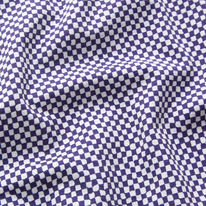 GOTS Bomullsjersey Minirutor | TCC x LOOKS by Wolfgang Joop – blålila/vit,  image number 3