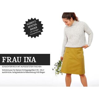 FRAU INA - enkel kjol med påsydda fickor, Studio Schnittreif  | XS -  XXL, 