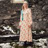 LENZING™ ECOVERO™ viskostyg Fåglar och älvor | Katia Fabrics – kräm/eldröd,  thumbnail number 5