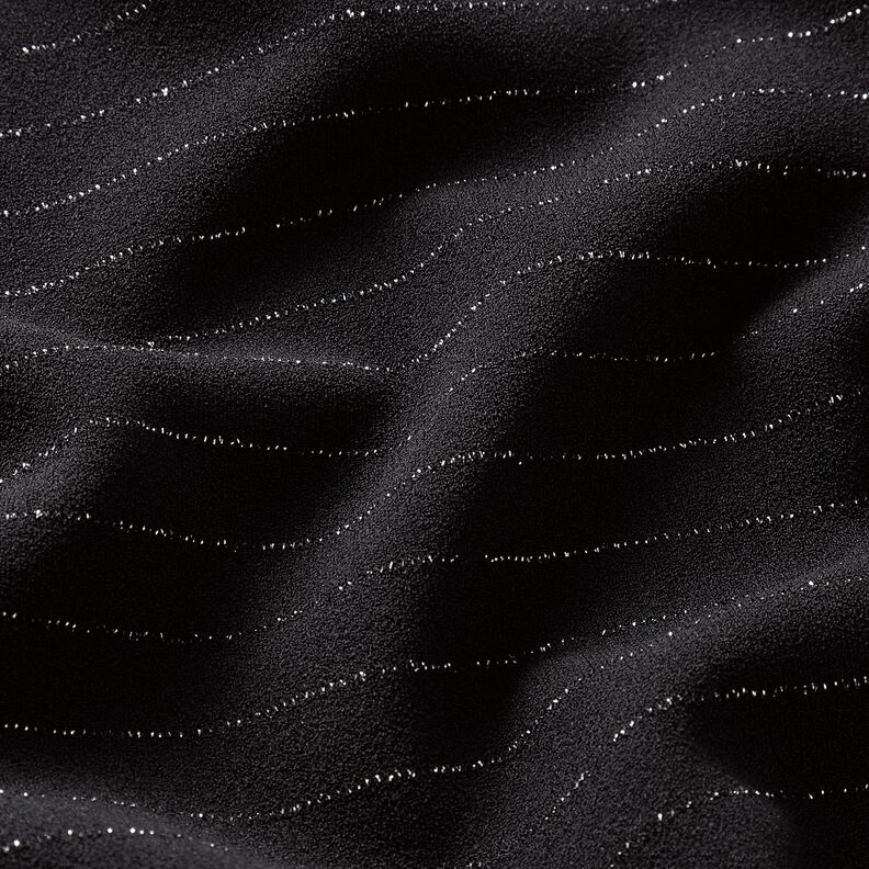 byxtyg med stretchigt glitter randigt – svart/silvermetallic, image number 2