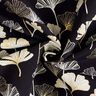 Dekorationstyg Jacquard Ginkgoblad – svart/guld,  thumbnail number 4