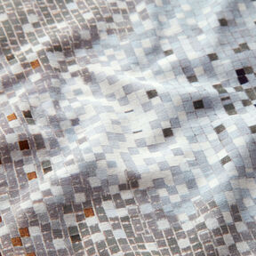 GOTS Bomullsjersey Mosaik | TCC x LOOKS by Wolfgang Joop – karamell/mörk gråbrun, 