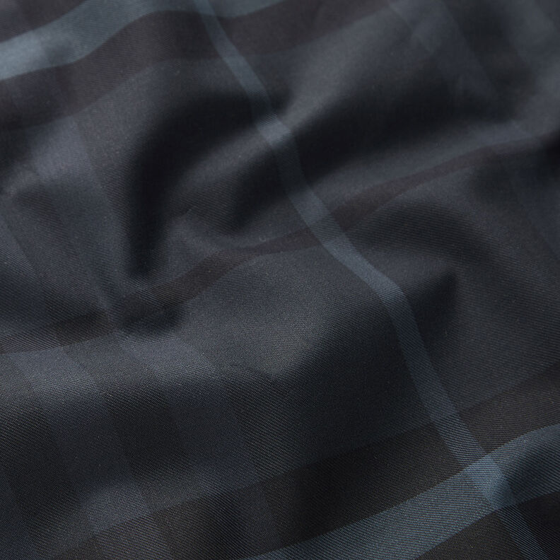 skjorttyg tartanrutor – nattblå/svart,  image number 2