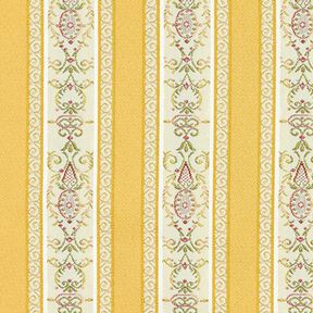 Möbeltyg Jacquard Biedermeier Ränder – kräm/gul, 