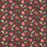 Viskostyg Paisley-blommor – antracit/eldröd,  thumbnail number 1