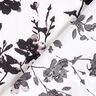 Viskostyg abstrakt blommönster – vit/svart,  thumbnail number 4