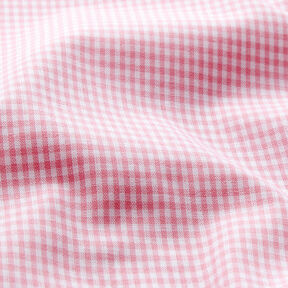Bomullstyg Vichy rutig 0,2 cm – rosa/vit, 