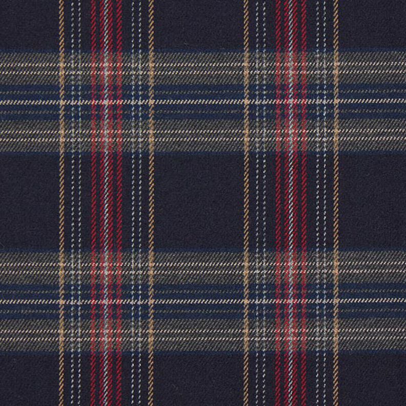 Skotskrutig stretch – navy/rött,  image number 1