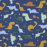 Sommarsweat dinosaurier | Poppy Fabrics – indigo/ljusblå,  thumbnail number 1