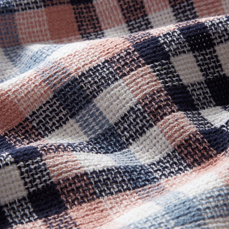 Rocktyg Bomullsblandning sm&aring; rutor &ndash; gammalt rosa/vit,  image number 2