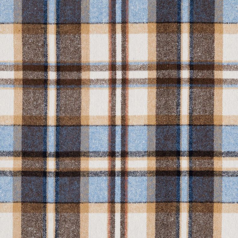Jacktyg i flanell rutigt | Katia Fabrics – kungsblå/svartbrunt, image number 1